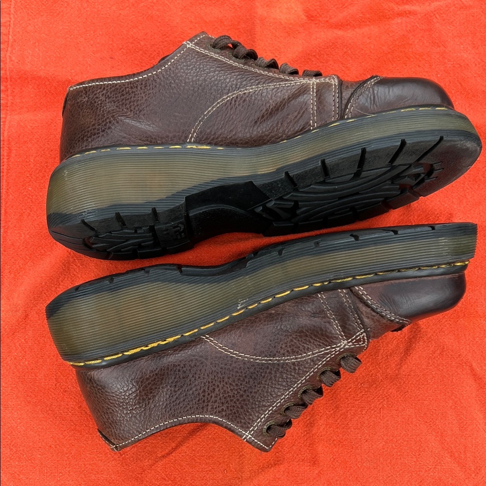 Dr. Martens Brown Leather Women's Oxfords - Picture 5 of 11
